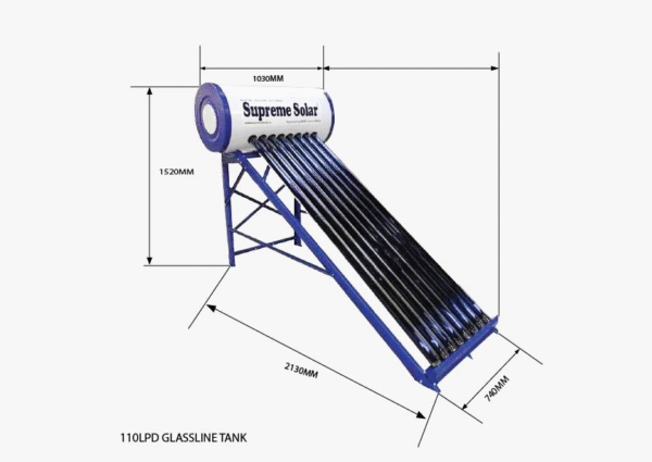 Supreme Solar 600 LPD GL 58-2100 – 38 Tubes – 100% Mirror Finish – 10 Years Warranty - Image 2