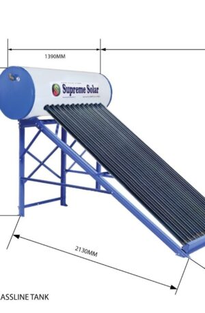 Supreme Solar 165 LPD GL Full Steel Water Heater – Glass Lined, All-Steel Body, for Hard Water Use