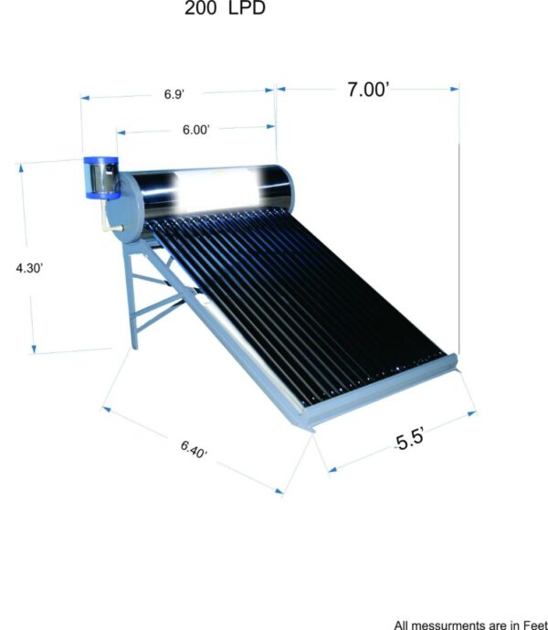Supreme Solar 270 LPD Classic Water Heater – ETC Technology, Cost-Effective & Reliable - Image 3