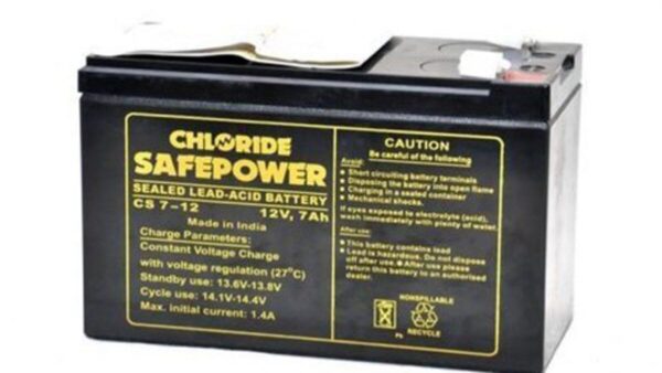 Chloride Safe Power (Exide) CS 7-12 SMF Battery – 12V, 7AH, 1 Year Warranty - Image 2