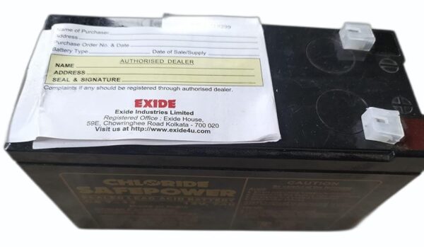 Chloride Safe Power (Exide) CS 7-12 SMF Battery – 12V, 7AH, 1 Year Warranty