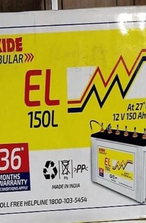 Exide EL150L Tubular Battery – 150AH, 12V, 36 Months Warranty