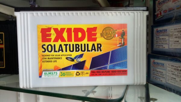 Exide 6SBZ75 Battery – 75AH, 12V, 36 Months Warranty