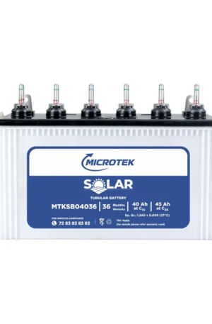 Microtek Et 12060 Tubular Battery, 120Ah